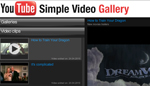 YouTube Simple Video Gallery YouTube Simple Video Gallery