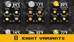 Weather Widget eight variants 