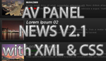 AV Panel News V2.1 with XML and CSS